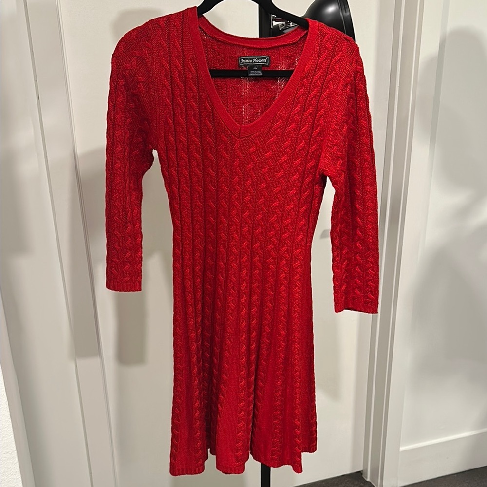 Jessica Howard Cable Knit Dress